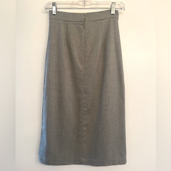 Vivian Chan Skirt Slit Midi in Gray size XS - Picture 2 of 8